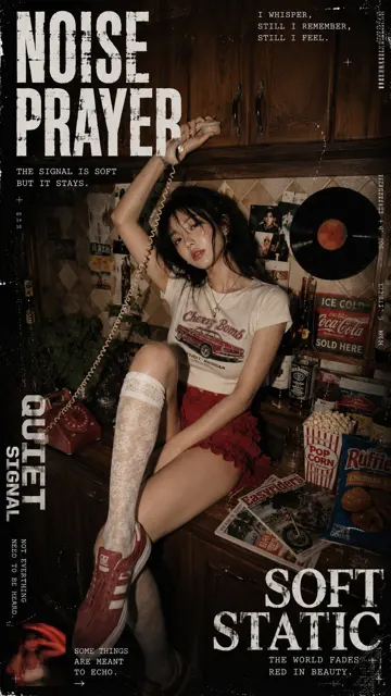 Cinematic vintage 90s editorial fashion diner