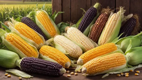 Colorful corn photography