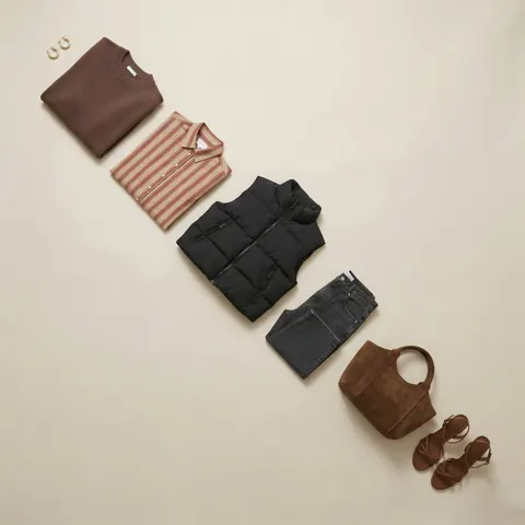 Pure minimalist magazine flat lay