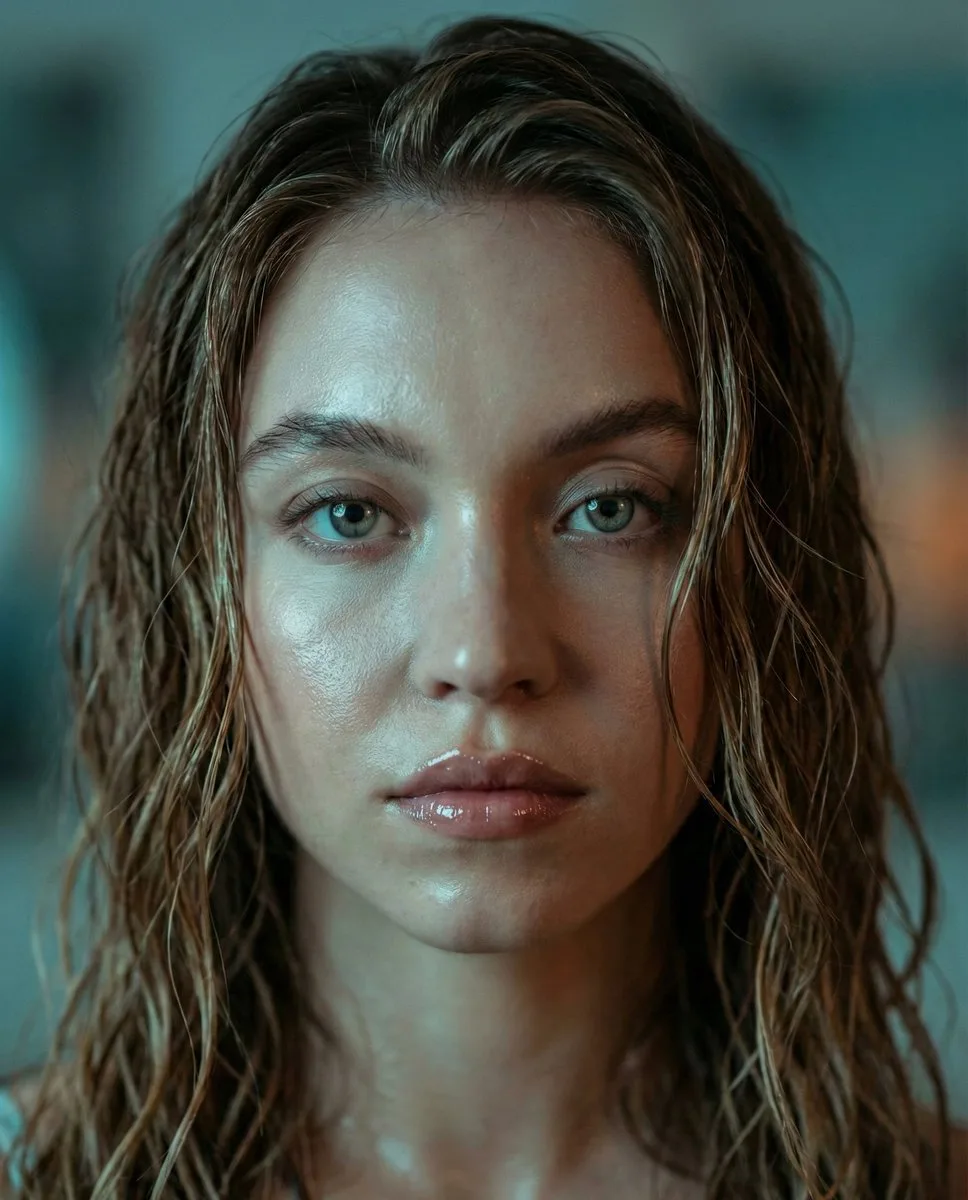 Sydney wet hair cinematic closeup — Sonra