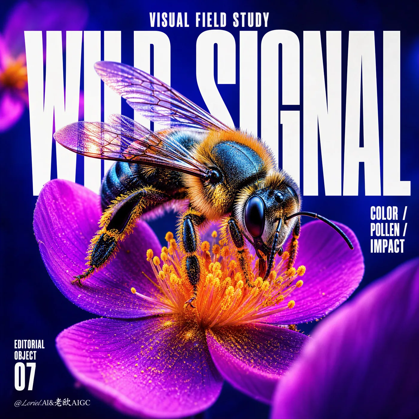 Ultra detailed macro insect flower poster — Sonra