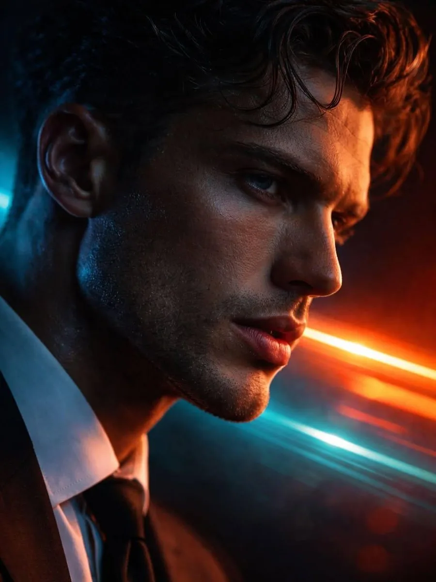 Cyberpunk neon side profile — Sonra