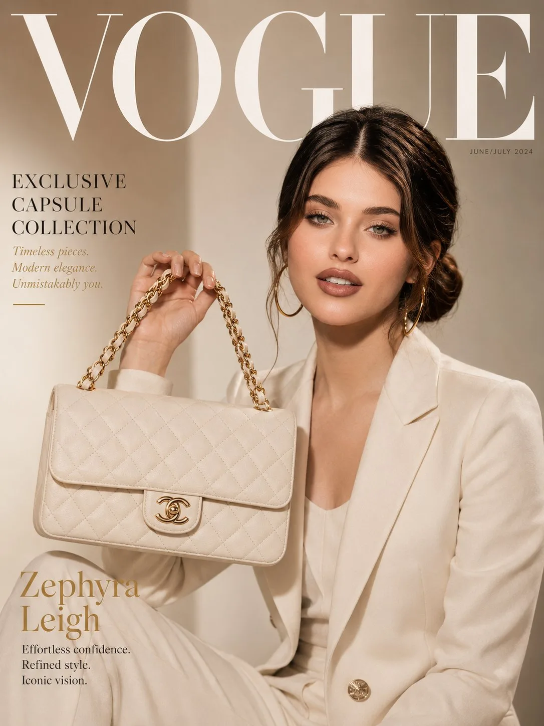 Luxury fashion campaign vogue magazine cover — After