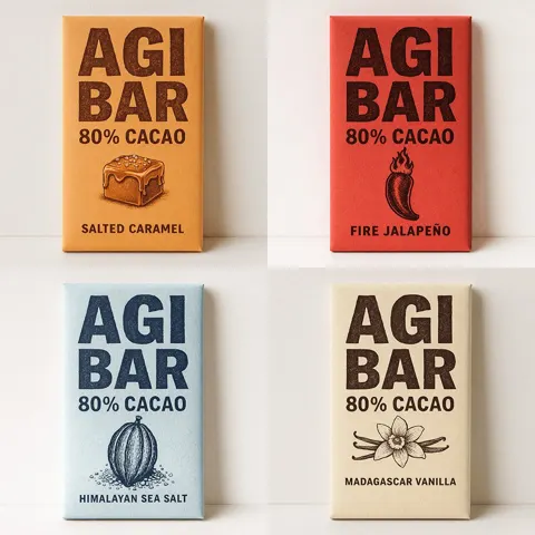 Premium chocolate grid product photography