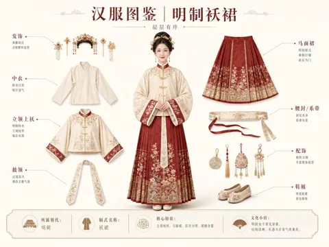Hanfu illustrations poster of women
