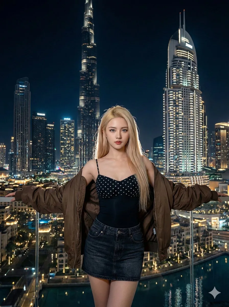 Dubai night blonde model — Sonra