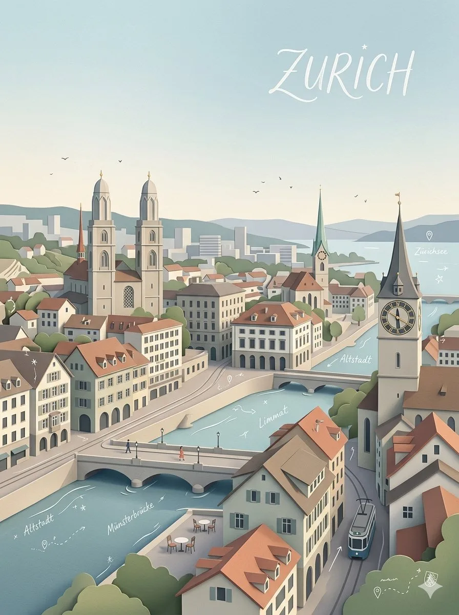 Premium city layered paper cut illustration — Sonra
