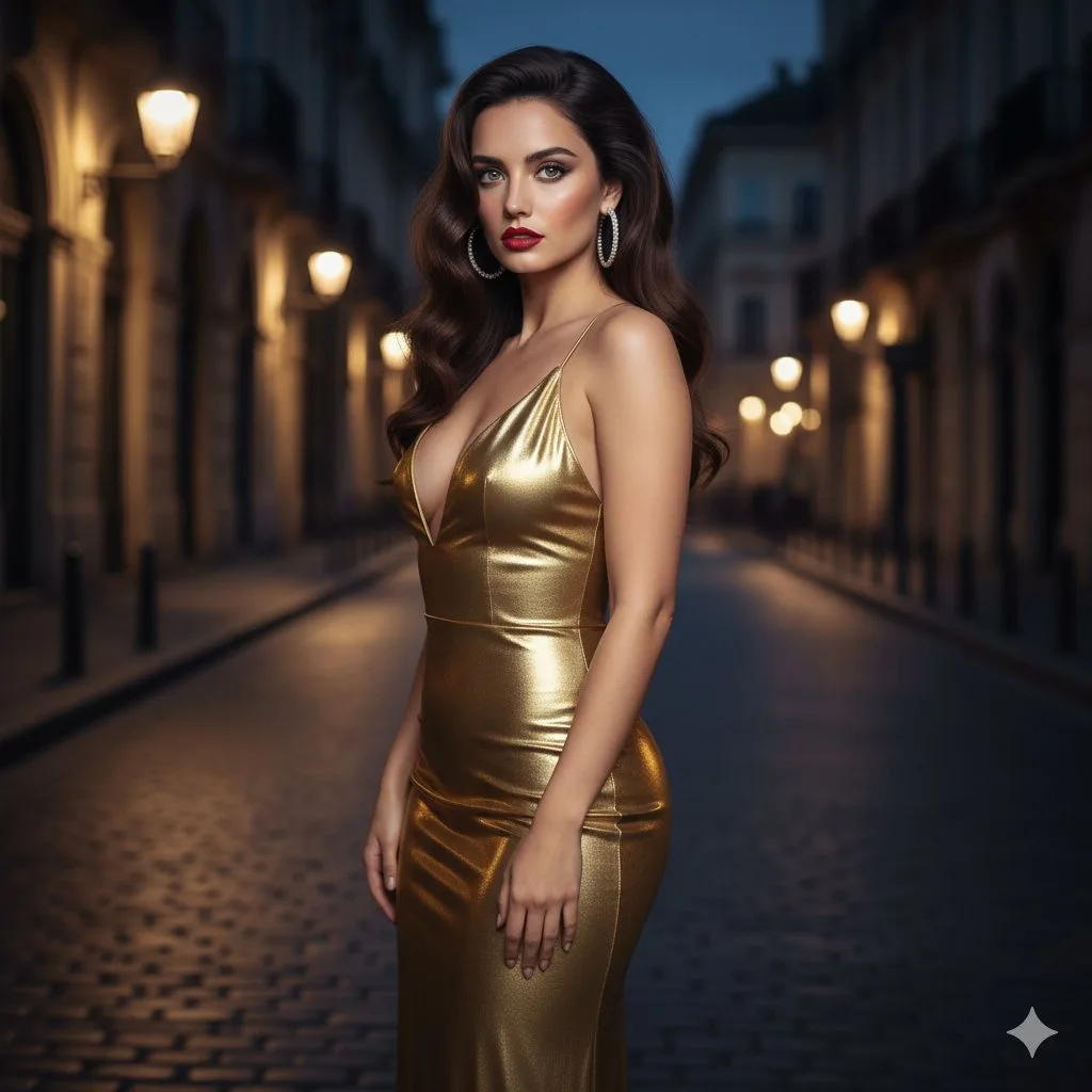 Beautiful back glance silver dress night — Sonra