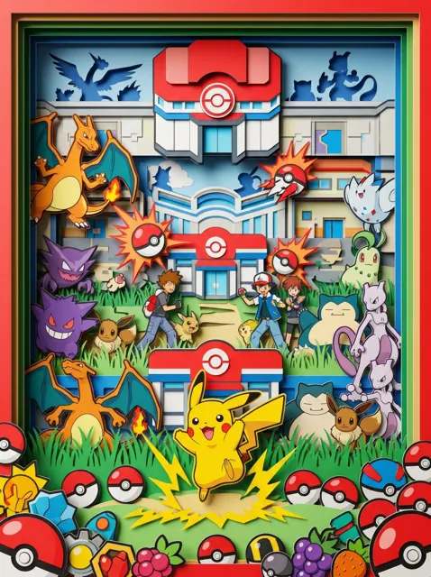 Pokemon 3d paper diorama