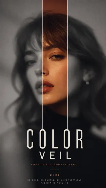 High end color reveal fashion editorial poster