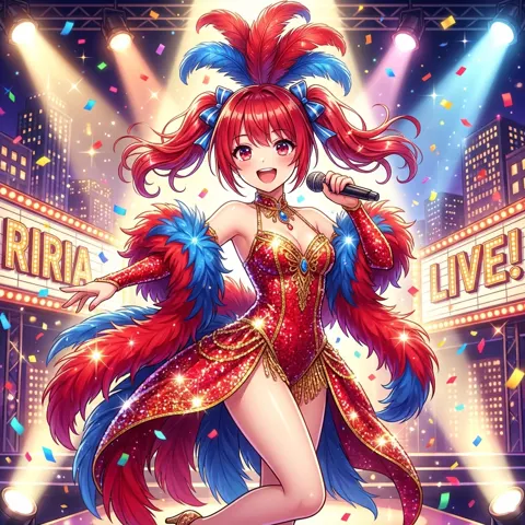 Spotlight shining stage star