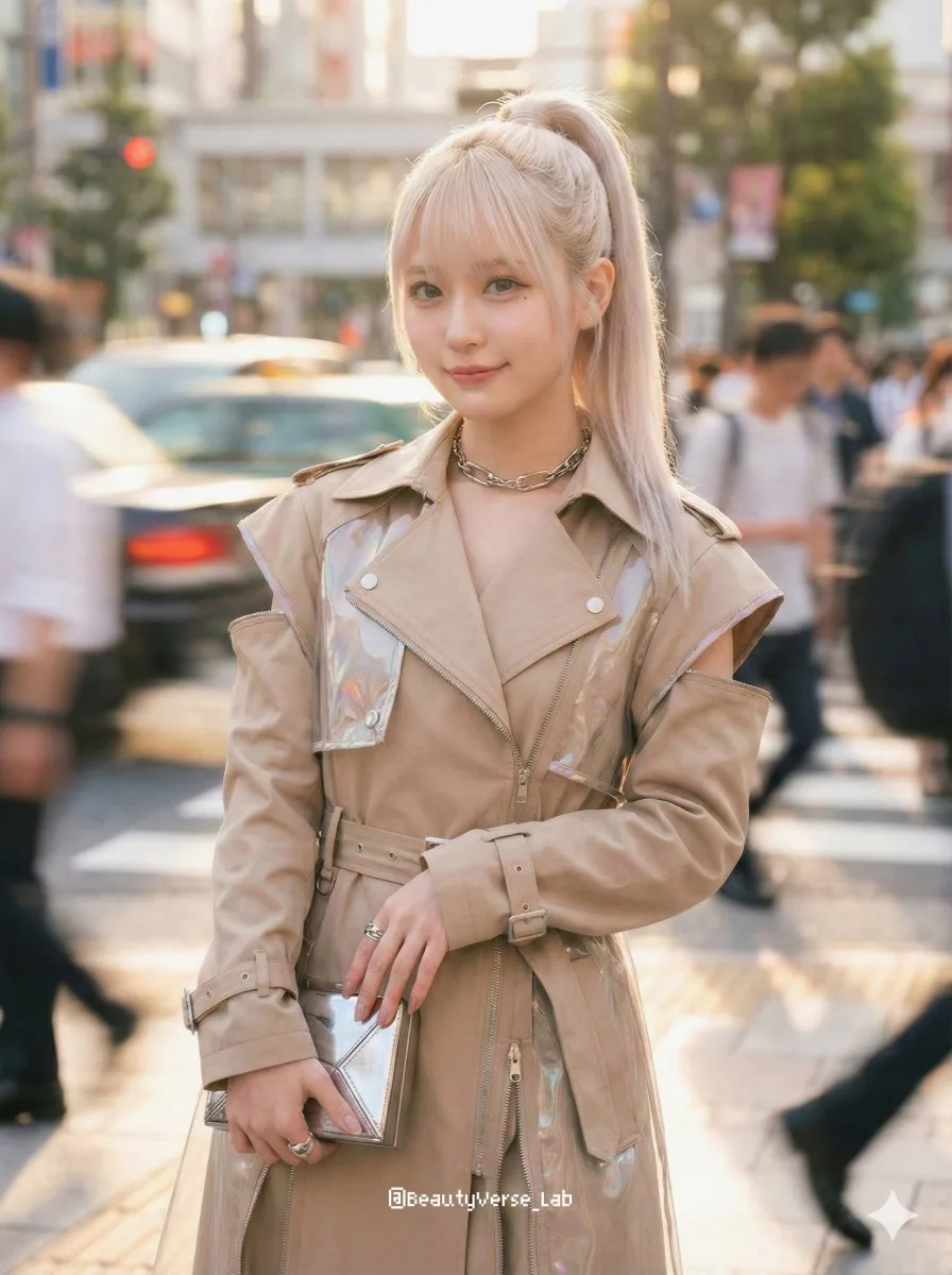 Urban stream light japanese avant garde girl — Sonra