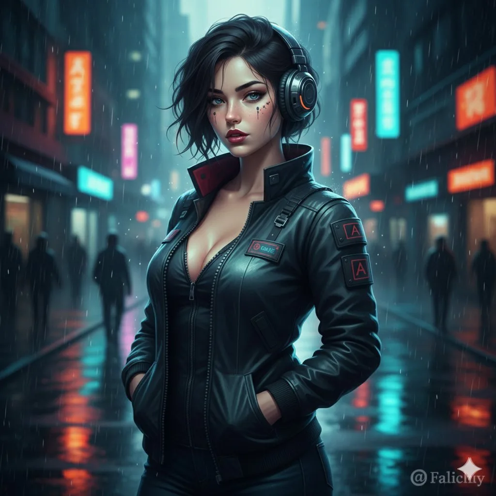 Neon night cool supermodel — After