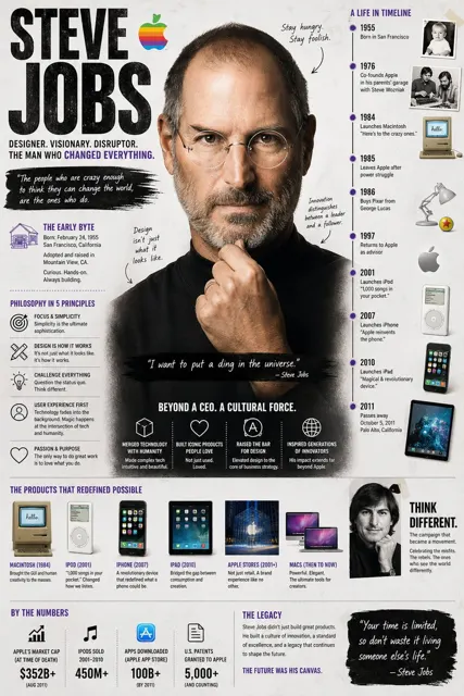 Visually rich character infographic