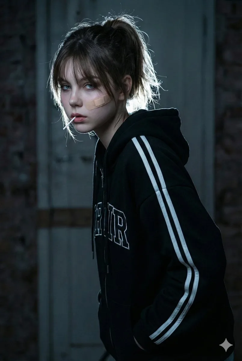 Rebellious ponytail cinematic profile — Sonra