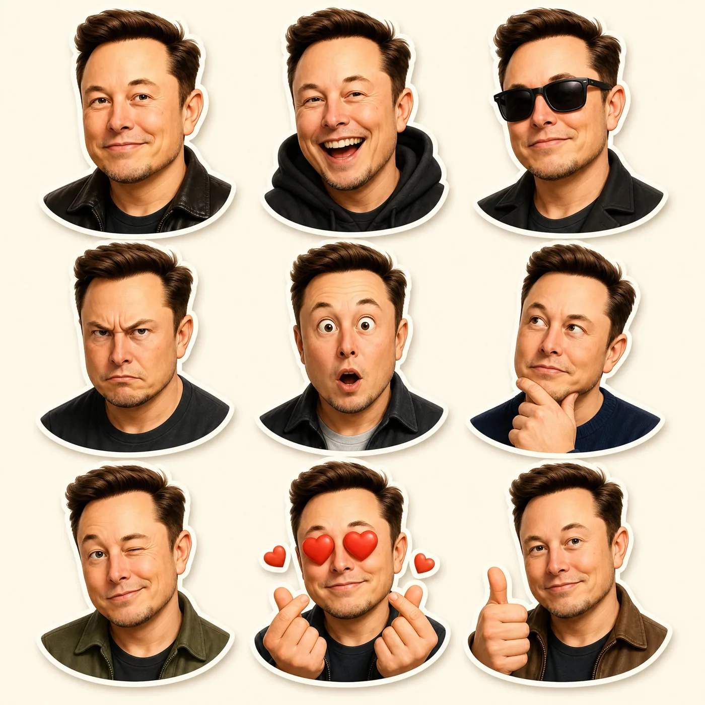 Pixar style 3d character sticker set — After