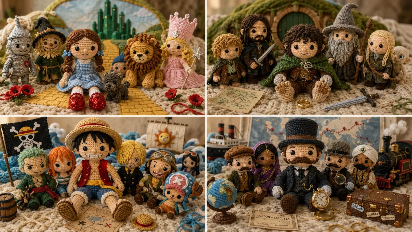Handmade crochet plush scene prompt — Sonra