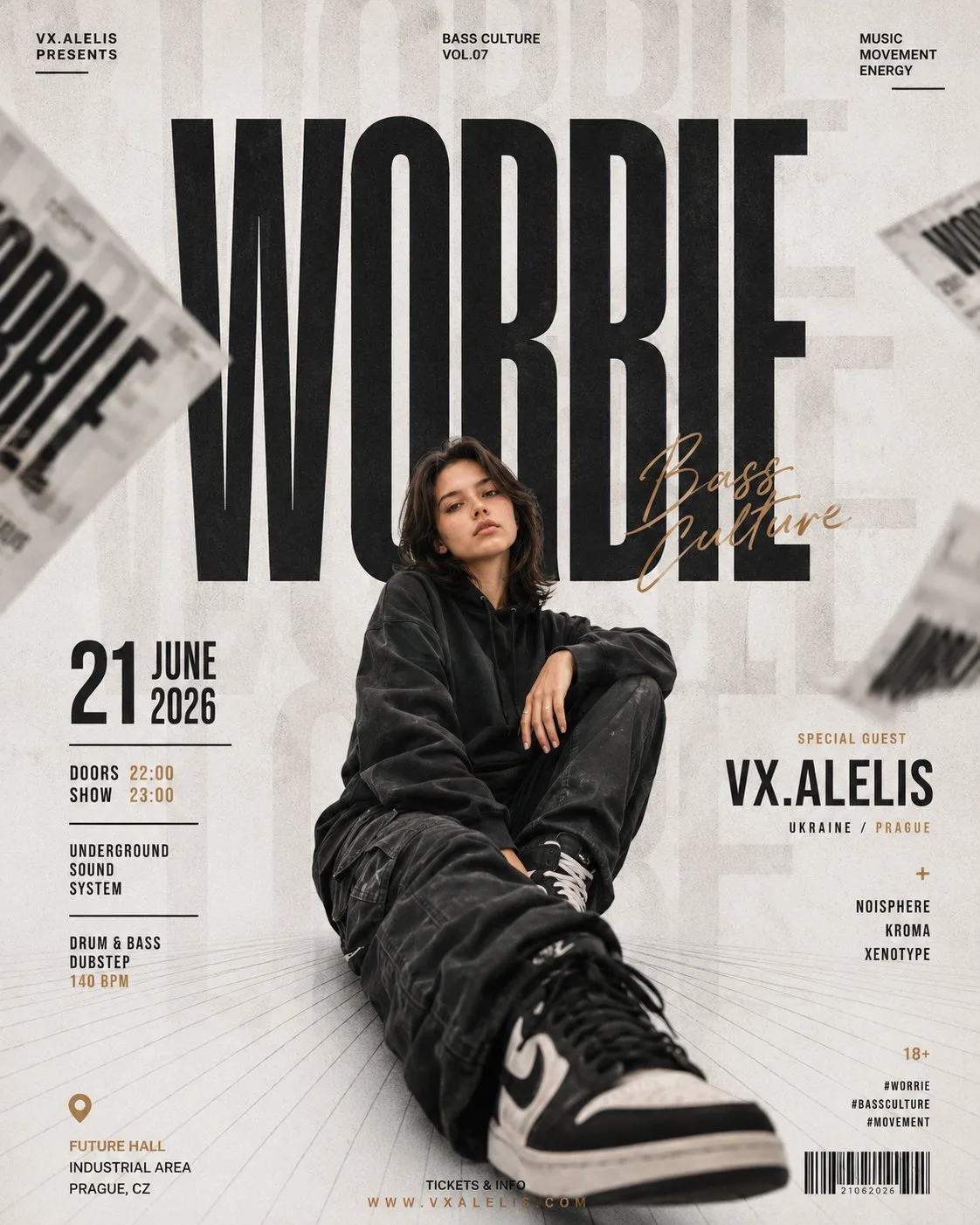 Premium underground music event poster swiss streetwear — After