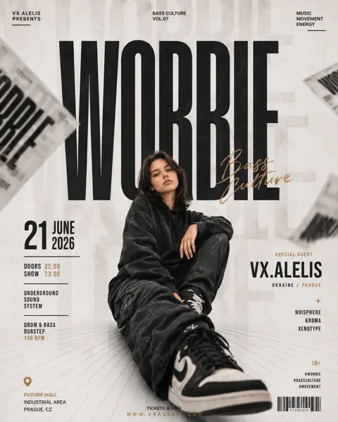 Premium underground music event poster swiss streetwear