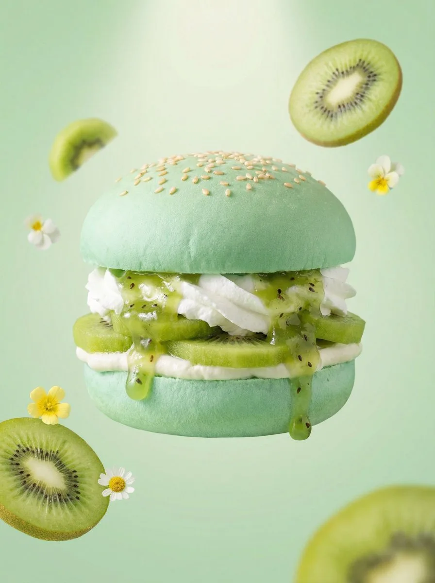 Luxury pink strawberry dessert burger — Sonra