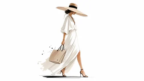 Minimal luxury fashion illustration aesthetic