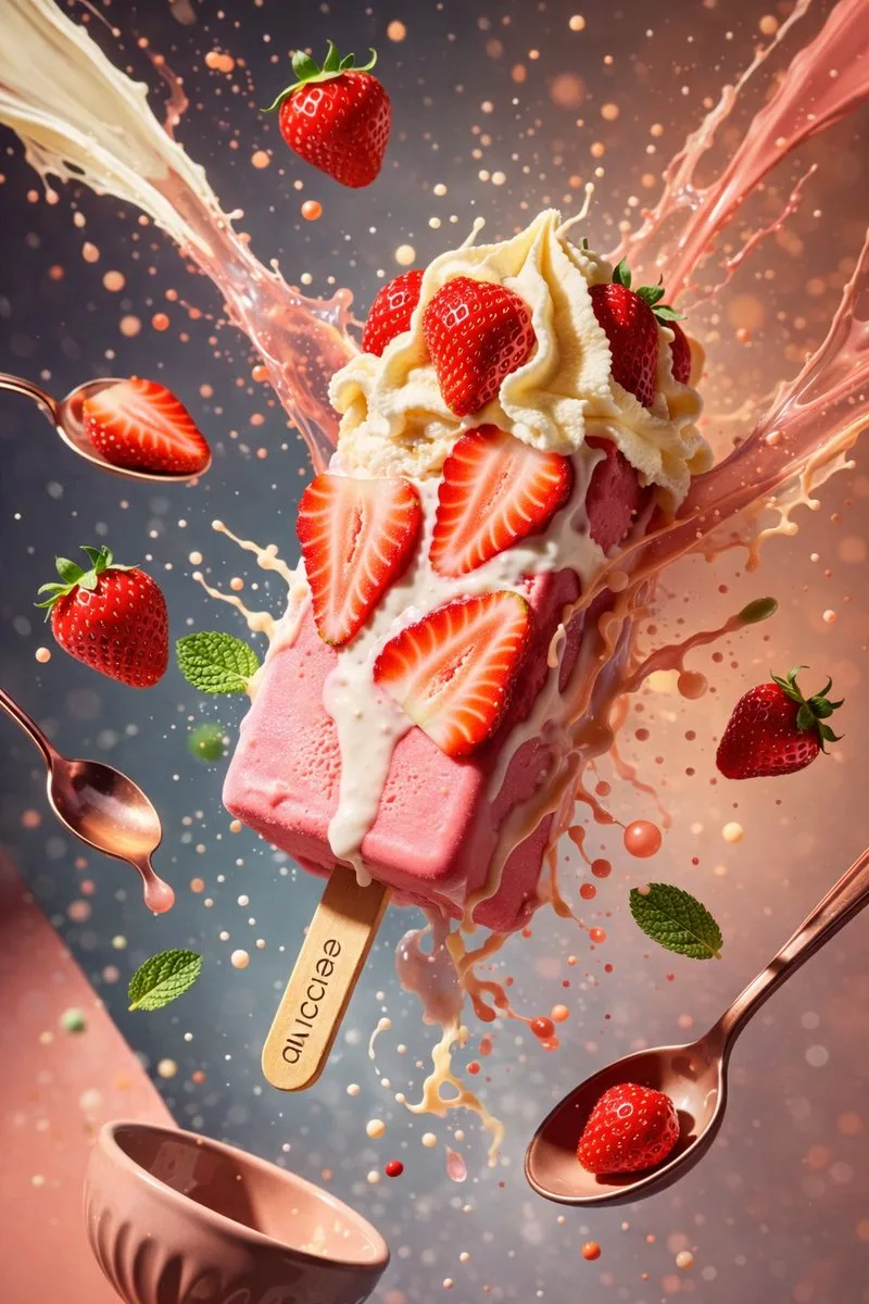 8k hyper realistic cinematic ice cream — Sonra