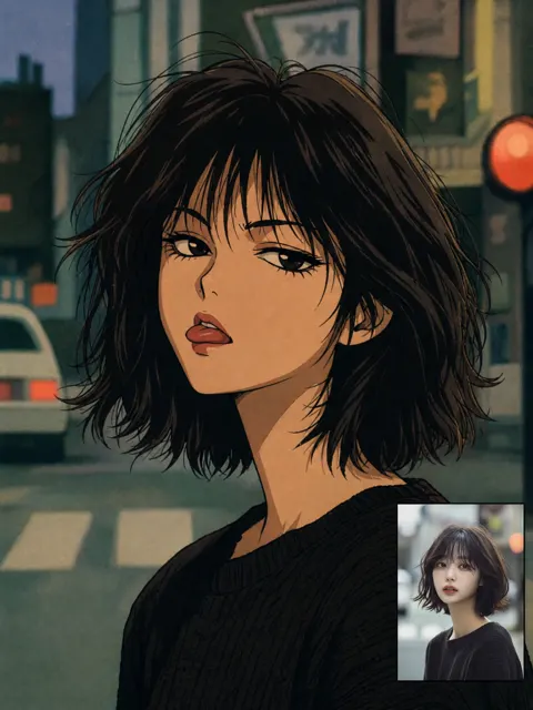 90s anime style rebellious character
