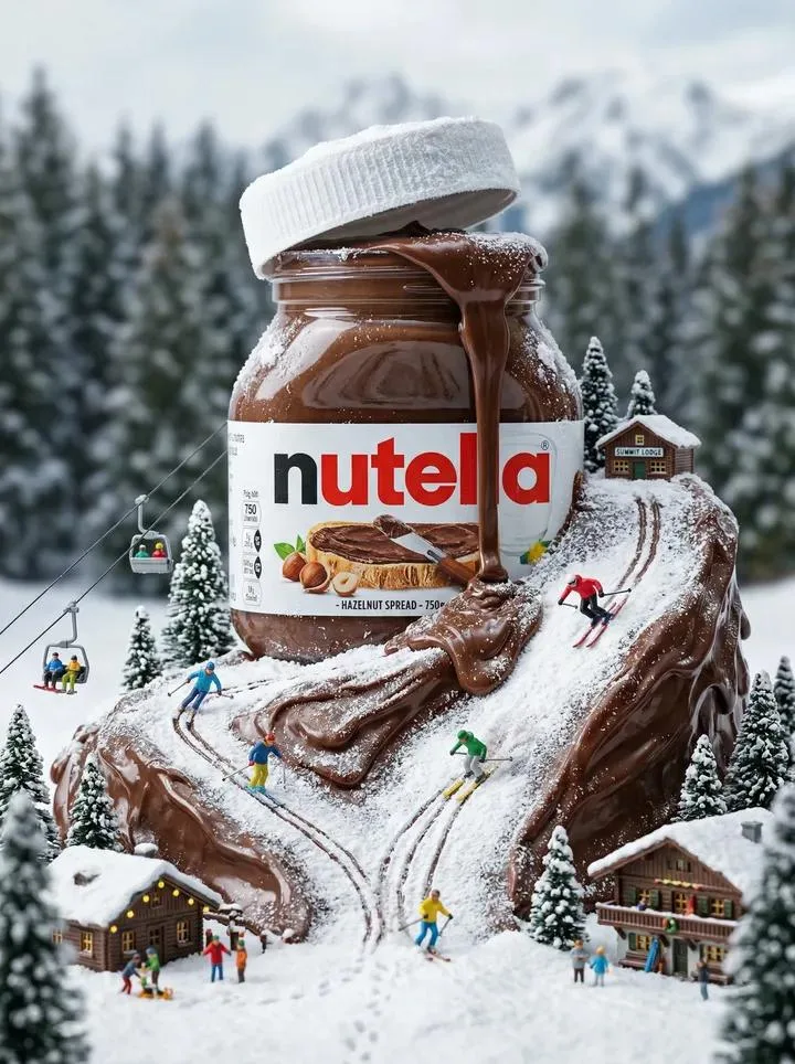Nutella chocolate snow macro — Sonra