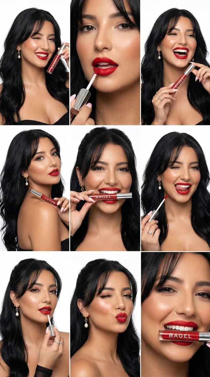 Ultra real red lip collage — Sonra