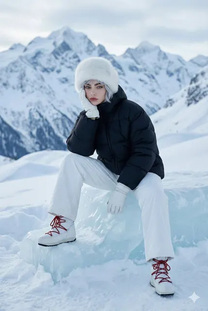 Alpine luxury winter fashion