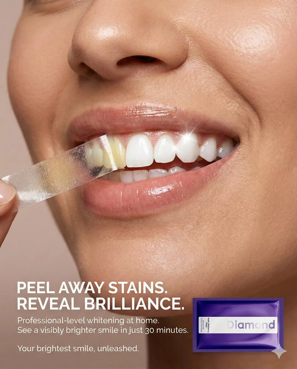 Teeth whitening peel macro ad — Sonra