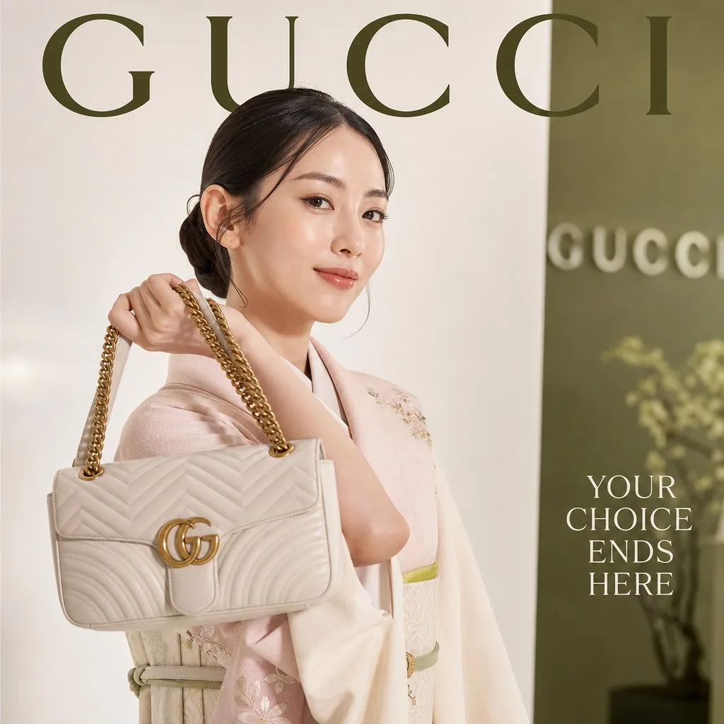 Ultra realistic luxury fashion gucci magazine cover — After