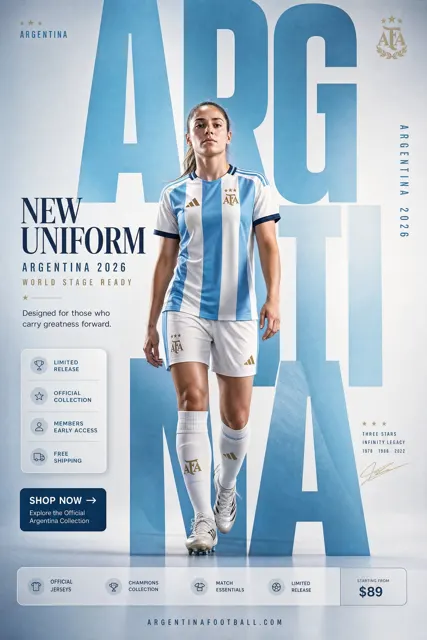 Argentina national team new uniform poster