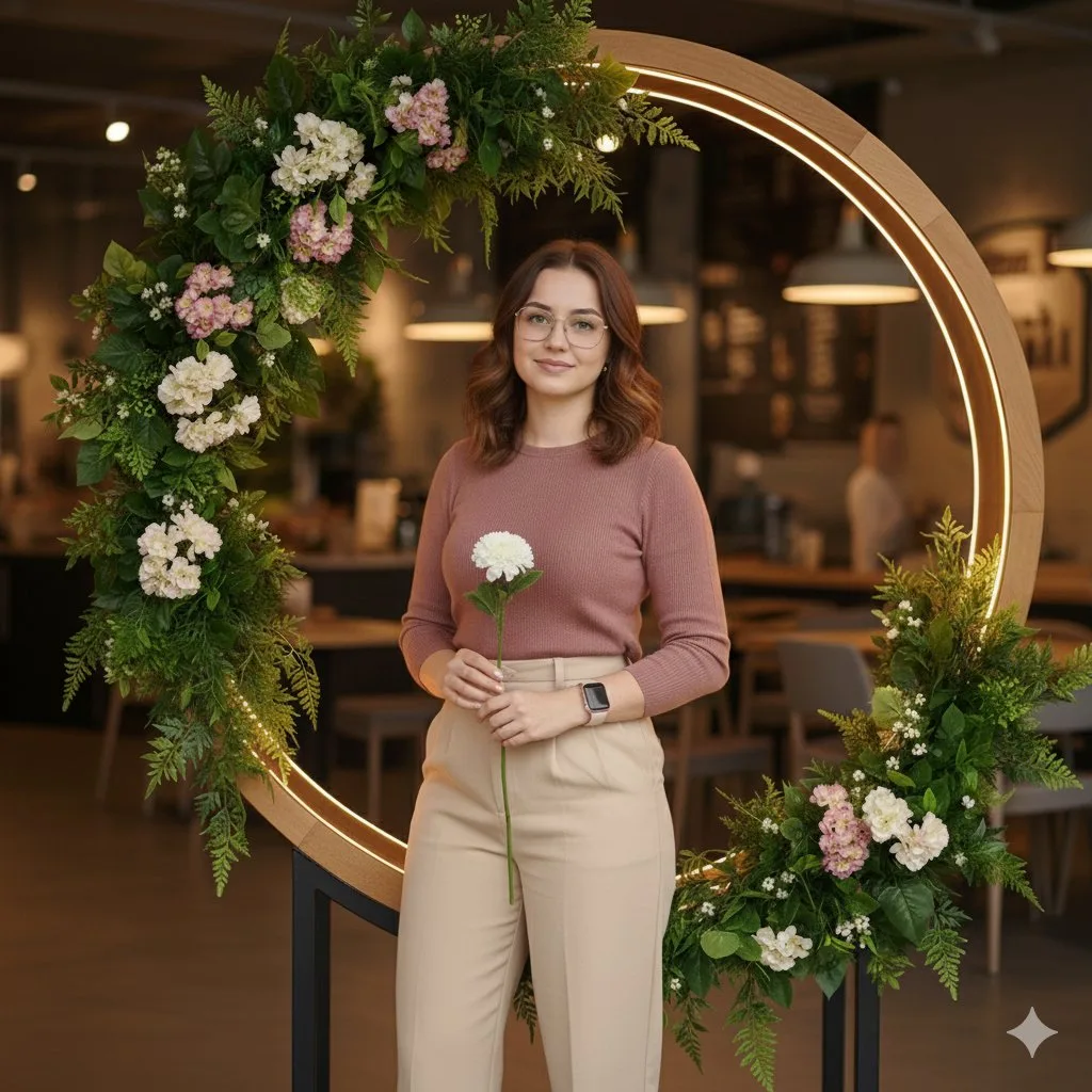 Greenery glowing wooden frame lifestyle — After