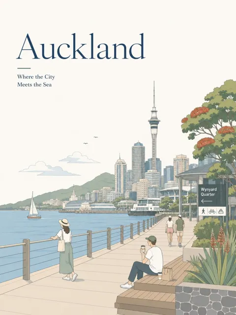 Minimalist travel poster illustration japanese style