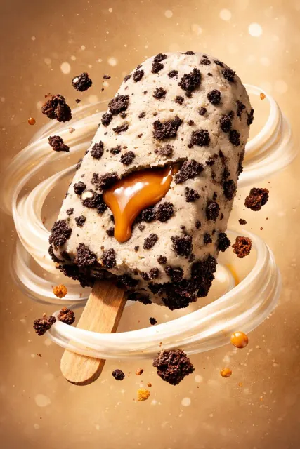 Luxury dessert caramel splash