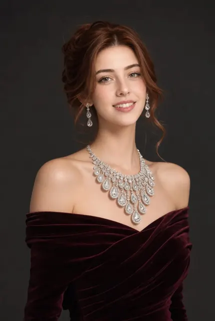 Luxury jewelry redhead editorial portrait