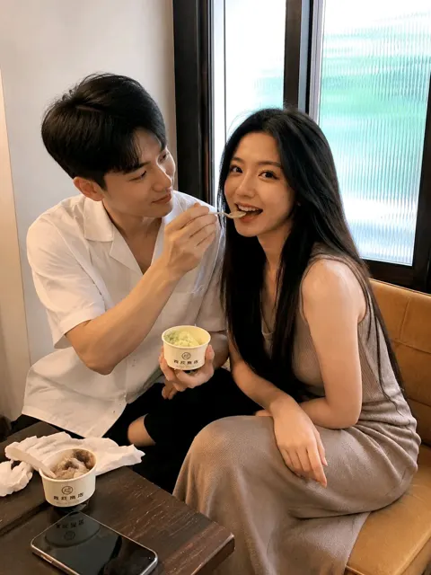Dessert shop date lifestyle snapshot