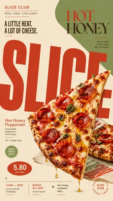 Modern food editorial poster prompt