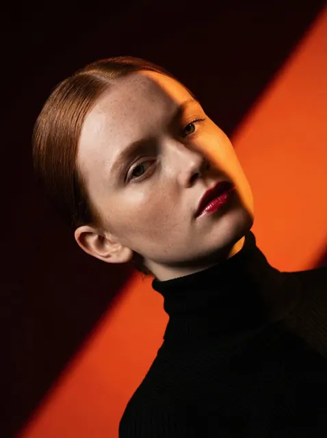 Ultra high fashion editorial beauty portrait