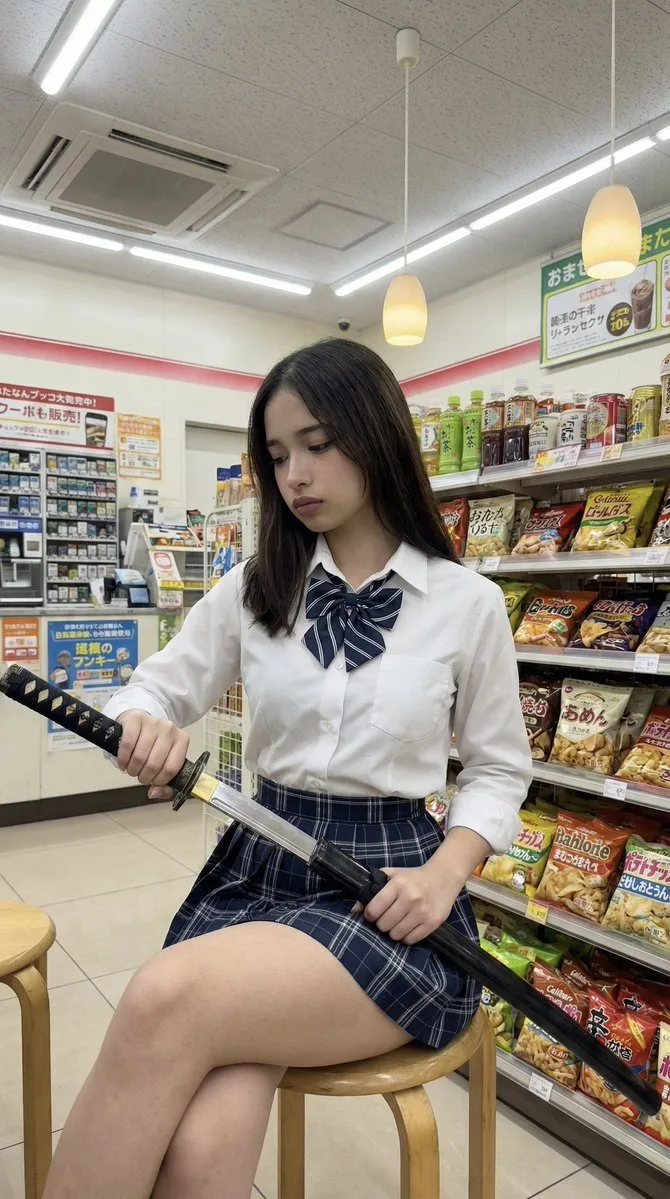 Konbini katana jk girl — Sonra