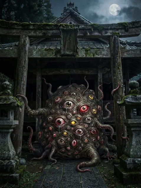 Disgusting multi eyed monster