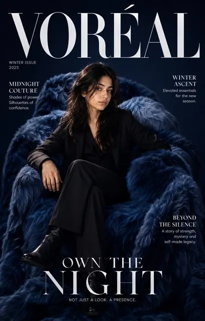 Premium vogue style high fashion magazine cover