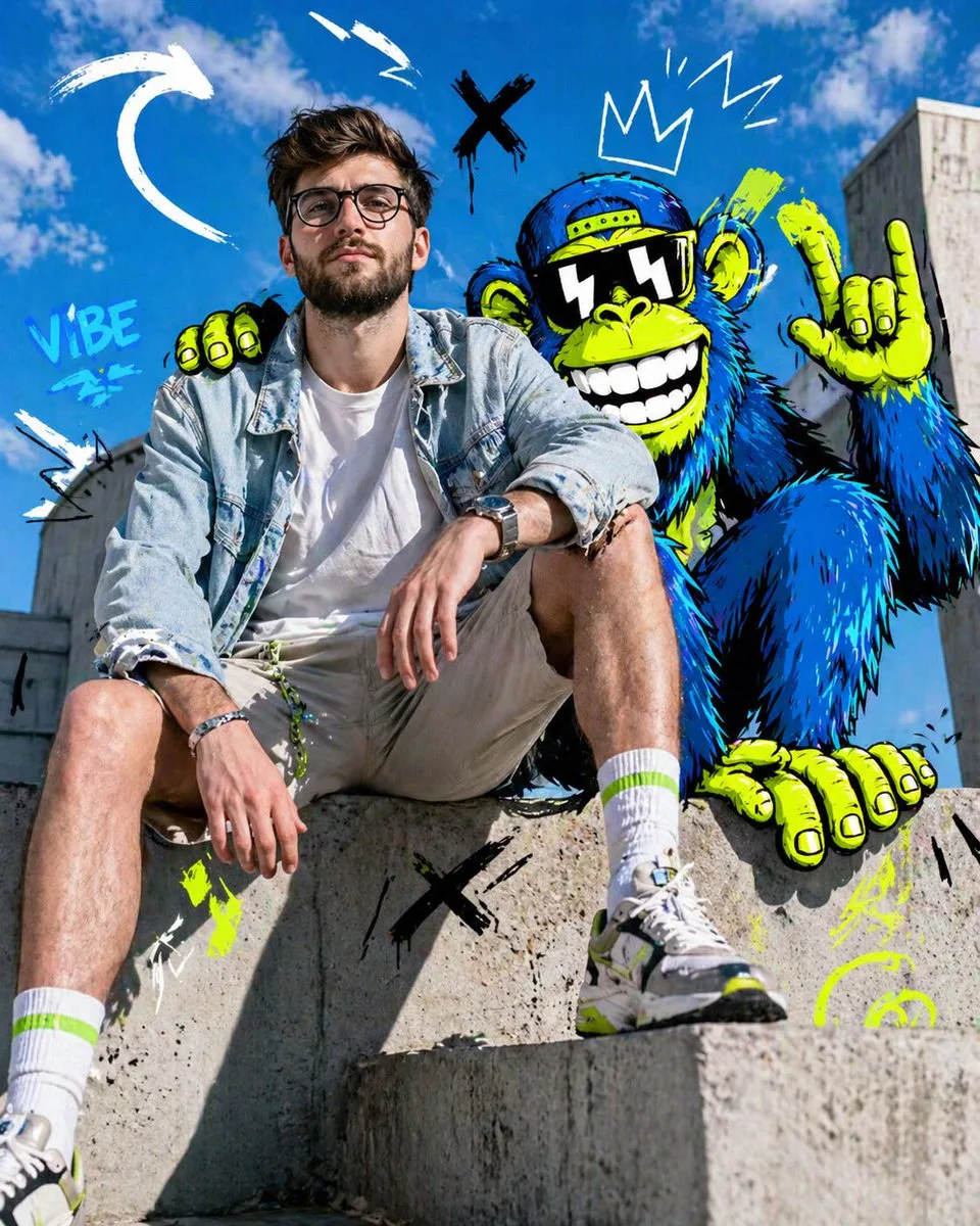 Cool model neon cartoon animal — Sonra