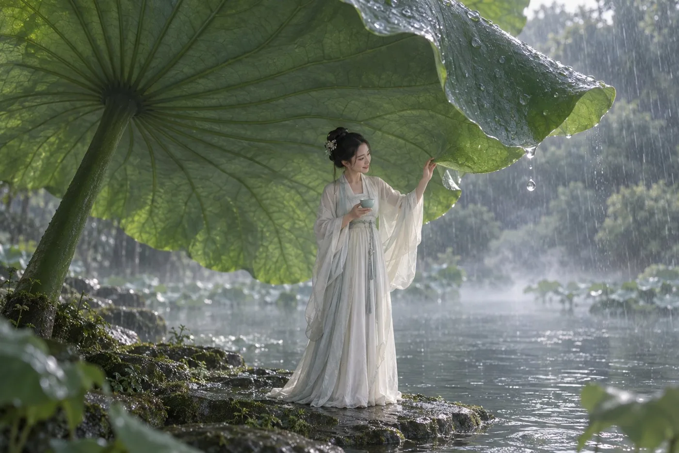 Chinese megalithic aesthetic oriental poetic surrealism cinematic still — Sonra