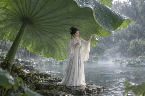 Chinese megalithic aesthetic oriental poetic surrealism cinematic still